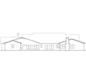 Exterior - Rear Elevation for Country House Plan #67-871 - 7 bed, 6 bath