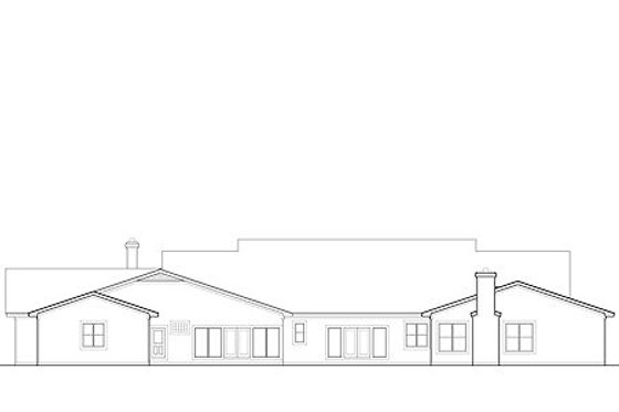 Exterior - Rear Elevation for Country House Plan #67-871 - 7 bed, 6 bath