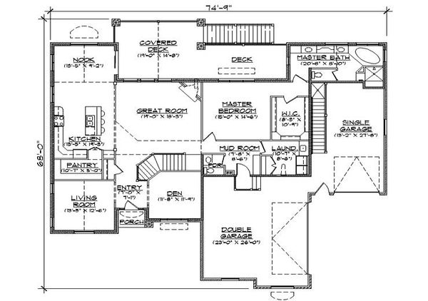 Traditional Floor Plan - Main Floor Plan #5-258