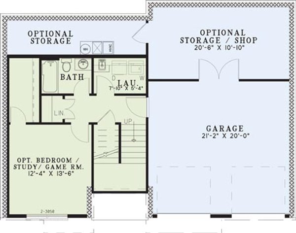 House Design - European Floor Plan - Lower Floor Plan #17-301