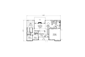 Floor Plan - Main Floor House Plan #57-604 - 3 bed, 2.5 bath