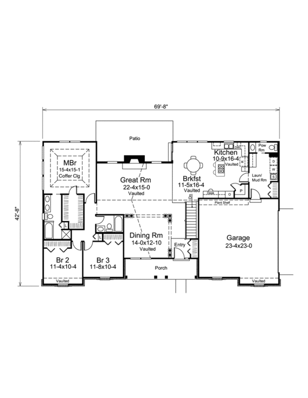 Floor Plan - Main Floor Plan #57-604