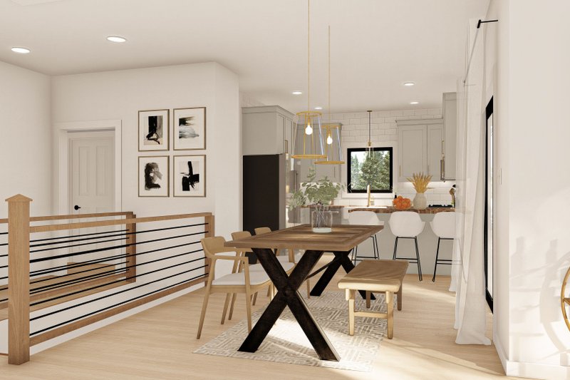 Home Plan - Interior - Dining Room for Farmhouse House Plan #455-224 - 3 bed, 2 bath