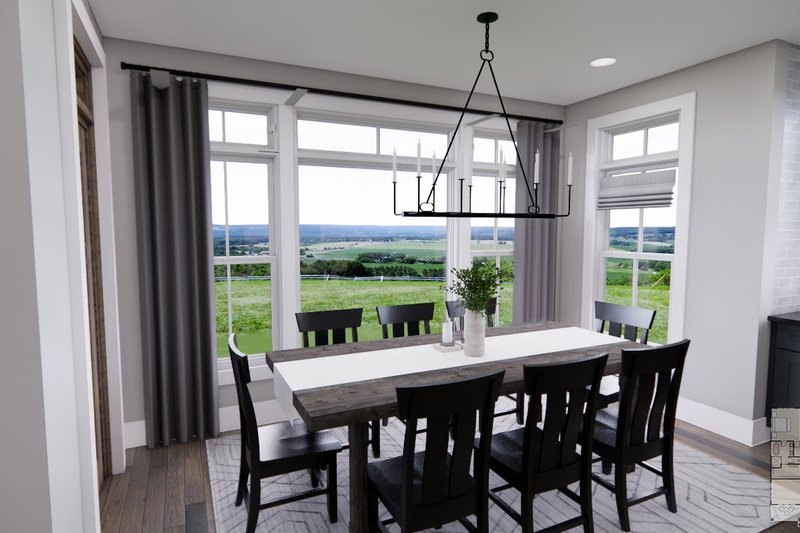 House Blueprint - Interior - Dining Room 1 for Farmhouse House Plan #51-1238 - 2 bed, 2.5 bath