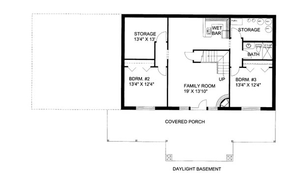 Dream House Plan - Ranch Floor Plan - Lower Floor Plan #117-1063