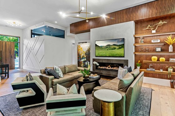 Interior - Family Room for Contemporary House Plan #938-146 - 3 bed, 3.5 bath