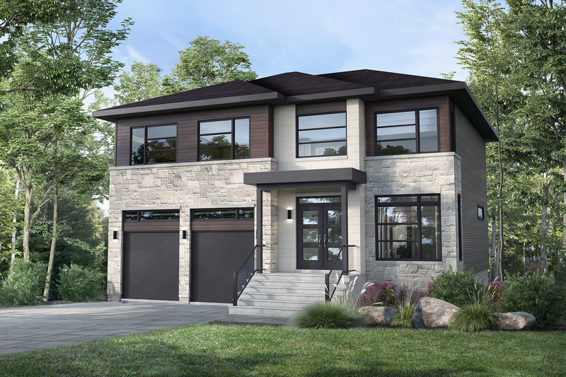 Contemporary Style House Plan - 5 Beds 3.5 Baths 2498 Sq/Ft Plan #25-4885