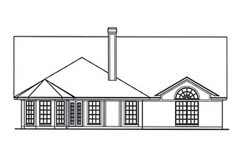 Dream House Plan - Exterior - Rear Elevation for Country House Plan #42-387 - 4 bed, 2 bath