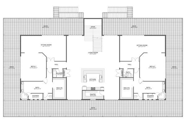 Architectural House Design - Barndominium Floor Plan - Upper Floor Plan #1060-391