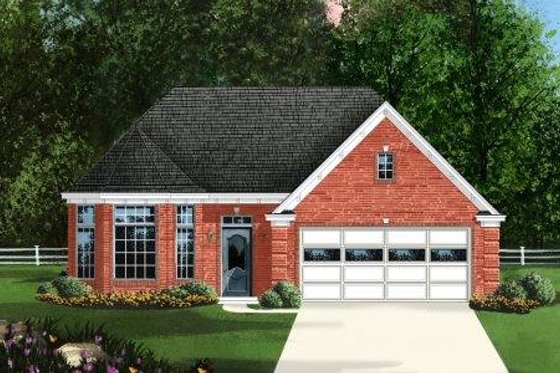 Exterior - Front Elevation for Traditional House Plan #424-167 - 3 bed, 2 bath