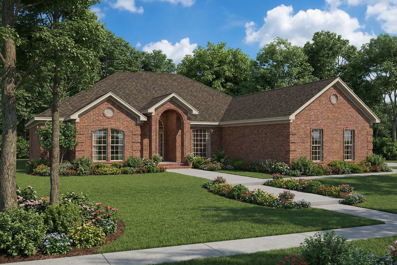 Dream House Plan - Traditional Exterior - Front Elevation Plan #17-2171