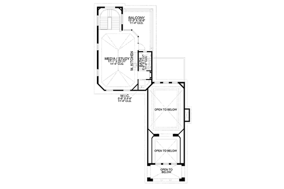 Floor Plan - Upper Floor for Mediterranean House Plan #420-150 - 3 bed, 5 bath