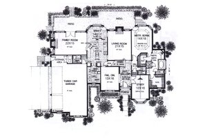 Floor Plan - Main Floor for European House Plan #310-937 - 4 bed, 4 bath