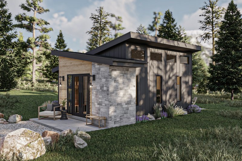 House Blueprint - Exterior - Other Elevation for Modern House Plan #455-540 - 1 bed, 1 bath
