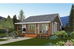 Exterior - Other Elevation 1 for Cabin House Plan #126-216 - 1 bed, 1 bath