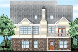 Exterior - Rear Elevation for Traditional House Plan #927-42 - 3 bed, 2.5 bath