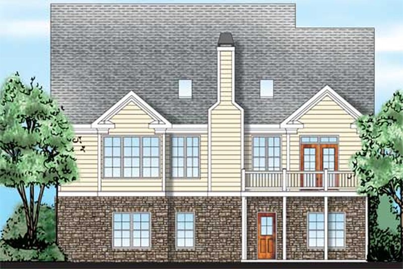 Architectural House Design - Exterior - Rear Elevation for Traditional House Plan #927-42 - 3 bed, 2.5 bath