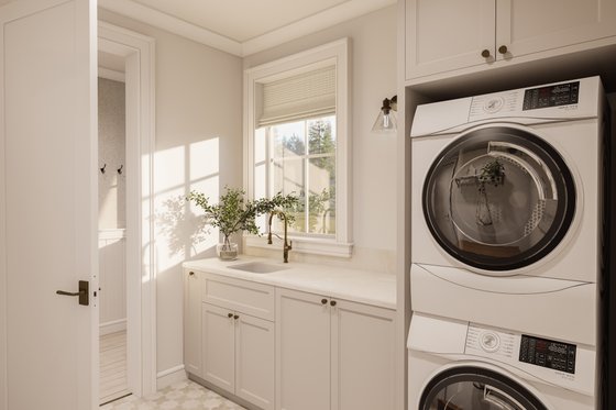 Interior - Laundry for Farmhouse House Plan #1114-4 - 3 bed, 2 bath