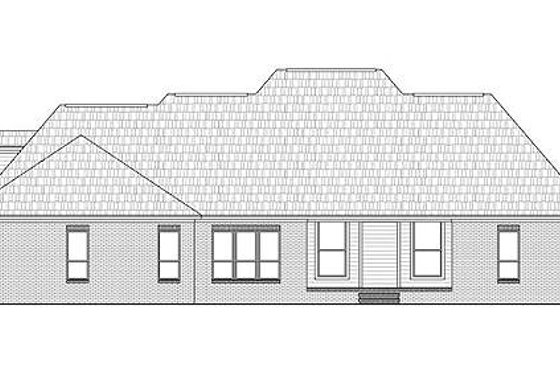 Exterior - Rear Elevation for Traditional House Plan #21-300 - 4 bed, 3.5 bath
