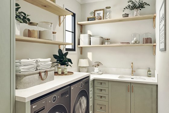 Interior - Laundry for Farmhouse House Plan #119-470 - 3 bed, 3 bath