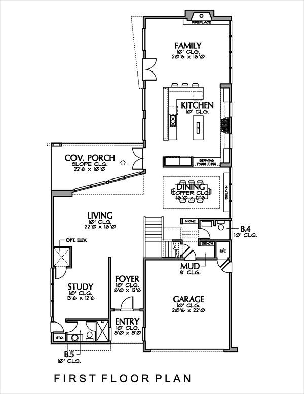 Modern Floor Plan - Main Floor Plan #449-13