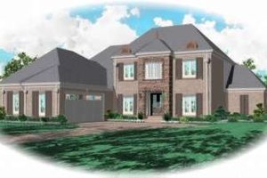 European Exterior - Front Elevation Plan #81-1138