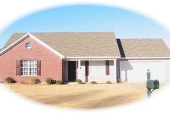 Exterior - Front Elevation for Ranch House Plan #81-1382 - 3 bed, 2 bath