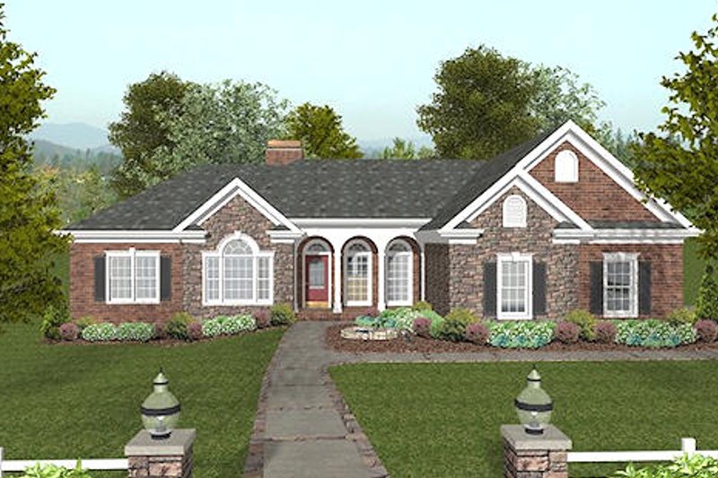 Home Plan - Southern Exterior - Front Elevation Plan #56-566