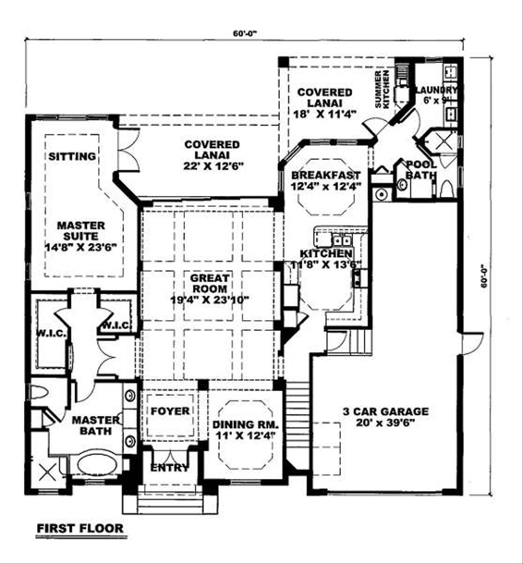 Mediterranean Style House Plan 3 Beds 4 Baths 3038 Sqft Plan 27 291 4241