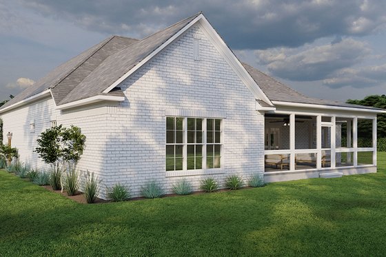 Exterior - Rear Elevation 1 for Traditional House Plan #923-332 - 3 bed, 2 bath