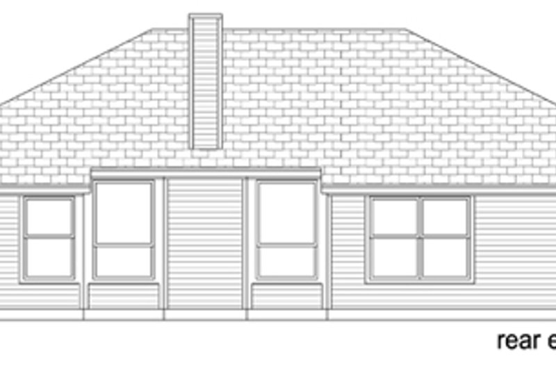 Architectural House Design - Exterior - Rear Elevation for Traditional House Plan #84-547 - 4 bed, 2 bath