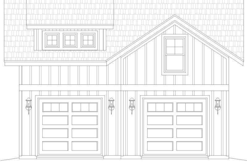 Architectural House Design - Exterior - Front Elevation 3 for Southern House Plan #932-1192, 0 bath