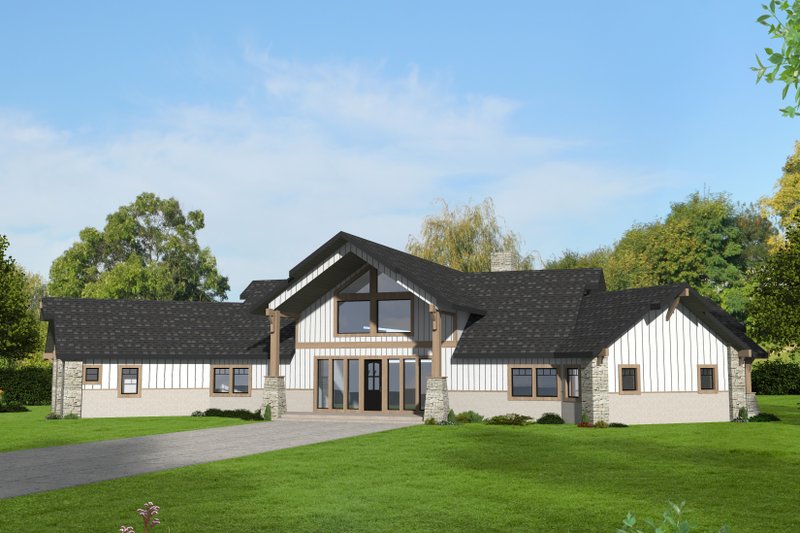 Architectural House Design - Farmhouse Exterior - Front Elevation Plan #117-948