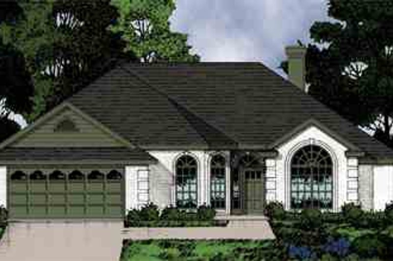 Dream House Plan - Mediterranean Exterior - Front Elevation Plan #40-169