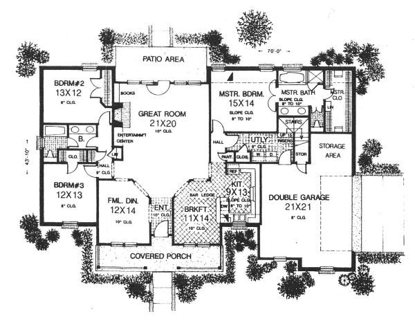 Farmhouse Floor Plan - Main Floor Plan #310-610