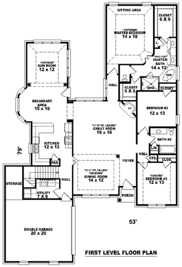 European Floor Plan - Main Floor Plan #81-1141