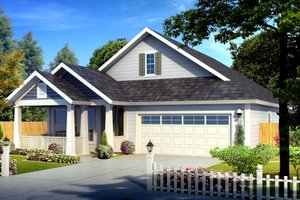 Cottage Exterior - Front Elevation Plan #513-2087