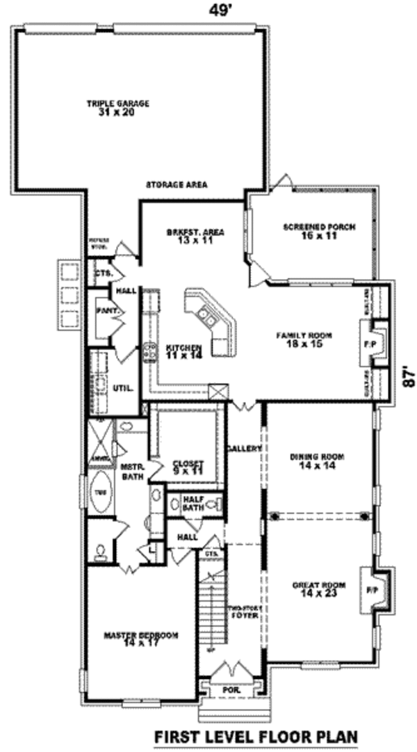 European Floor Plan - Main Floor Plan #81-1112