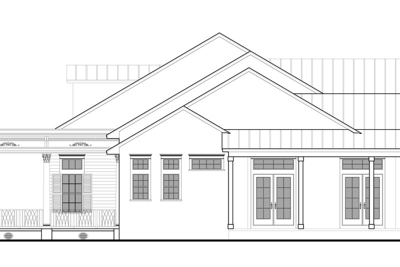 House Blueprint - Exterior - Other Elevation 1 for Colonial House Plan #1058-222 - 4 bed, 5.5 bath