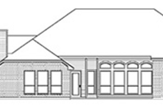 Exterior - Rear Elevation for European House Plan #84-251 - 3 bed, 3 bath