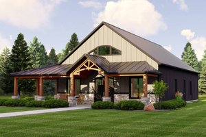 Country Exterior - Front Elevation Plan #1064-241