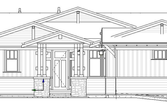 Exterior - Front Elevation 3 for Craftsman House Plan #895-155 - 4 bed, 2.5 bath