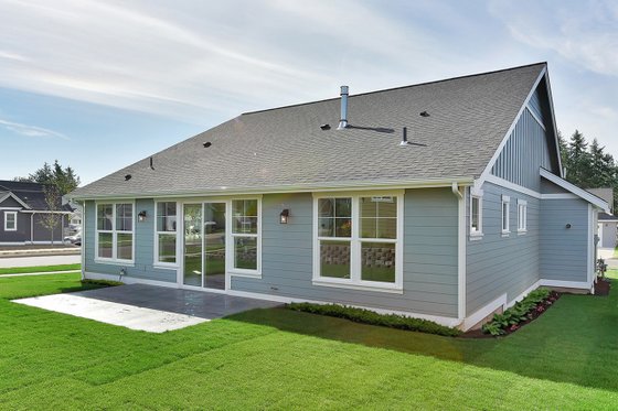 Exterior - Rear Elevation for Craftsman House Plan #1070-27 - 3 bed, 2 bath