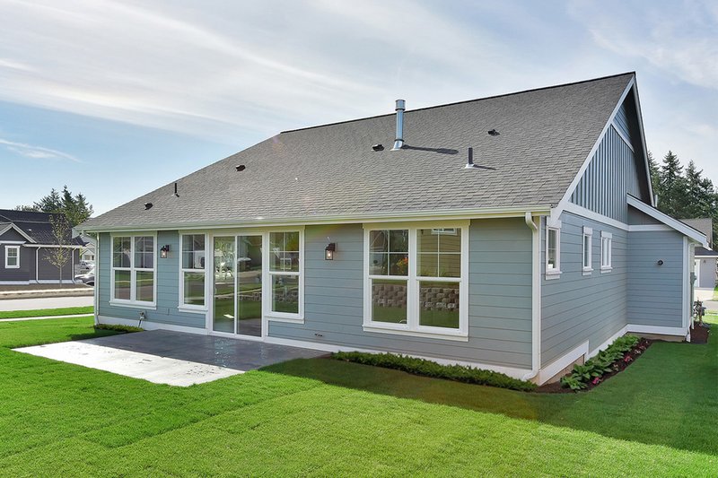 House Plan Design - Exterior - Rear Elevation for Craftsman House Plan #1070-27 - 3 bed, 2 bath