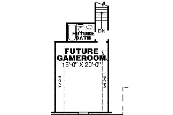 Floor Plan - Other Floor for Country House Plan #34-157 - 3 bed, 2 bath
