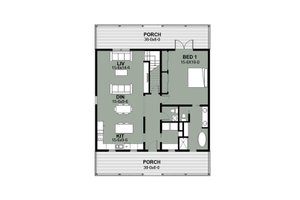 Floor Plan - Main Floor for Farmhouse House Plan #497-7 - 3 bed, 3.5 bath