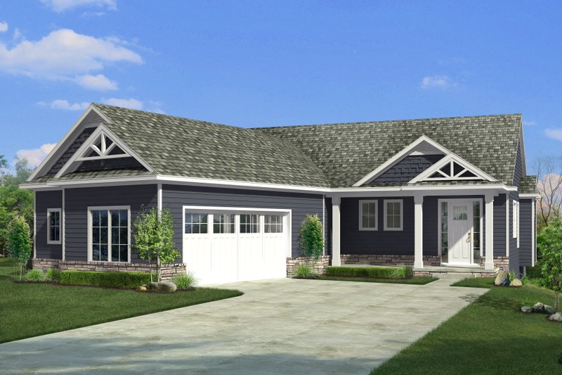 House Design - Craftsman Exterior - Front Elevation Plan #1057-21
