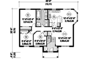 Classical Style House Plan - 3 Beds 1 Baths 1193 Sq/Ft Plan #25-4851 