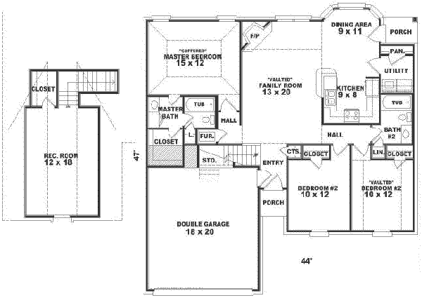 Traditional Floor Plan - Main Floor Plan #81-193