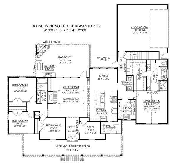 Dream House Plan - Optional Basement Foundation